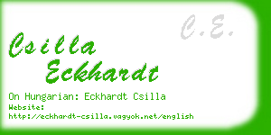 csilla eckhardt business card